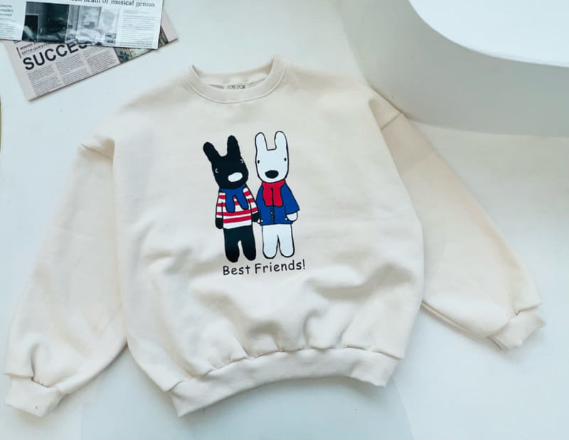 Dore Dore - Korean Children Fashion - #kidsstore - Best Friend Fleece Sweatshirt
