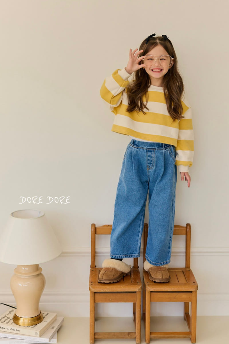 Dore Dore - Korean Children Fashion - #kidzfashiontrend - Front Wrinkle Fleece Jeans - 5