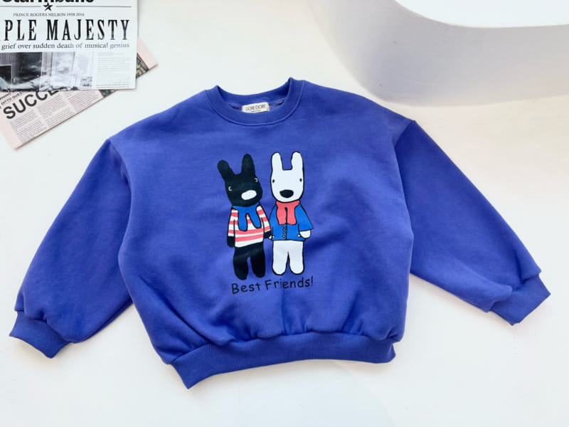 Dore Dore - Korean Children Fashion - #kidzfashiontrend - Best Friend Fleece Sweatshirt - 2