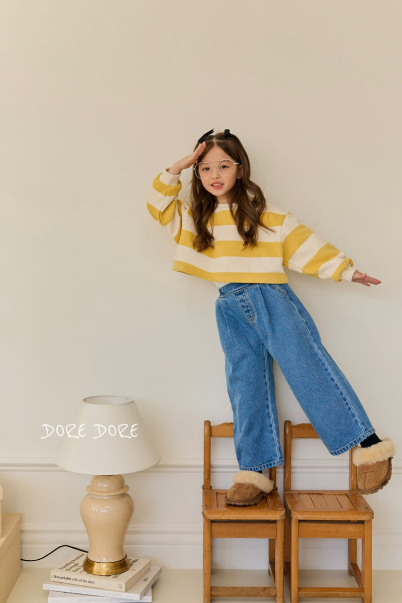 Dore Dore - Korean Children Fashion - #littlefashionista - Front Wrinkle Fleece Jeans - 7