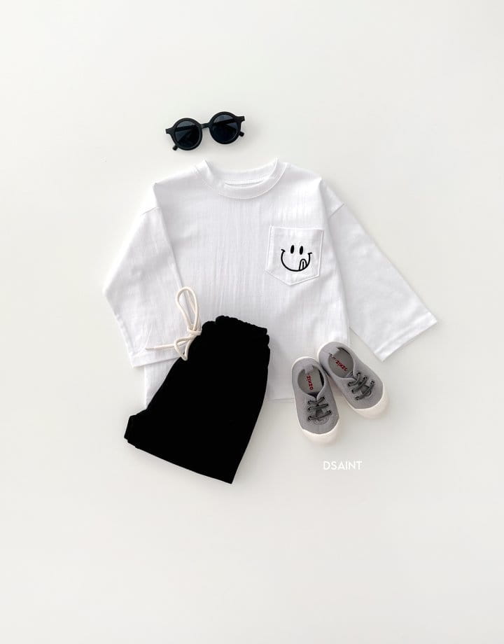 Dsaint - Korean Children Fashion - #magicofchildhood - Pocket Smile Tee - 5