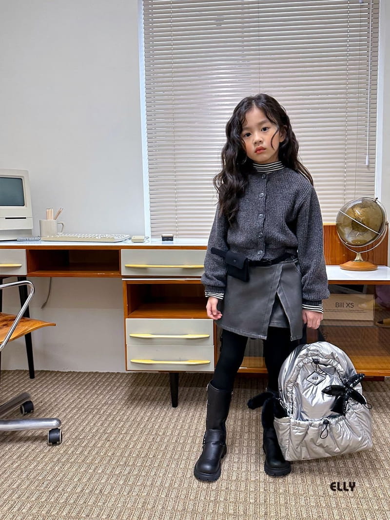 Ellymolly - Korean Children Fashion - #childofig - Pig Leather Skirt Short - 2