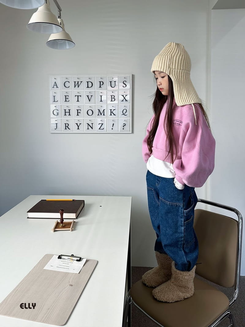 Ellymolly - Korean Children Fashion - #designkidswear - Polar Crop Sweatshirt - 5