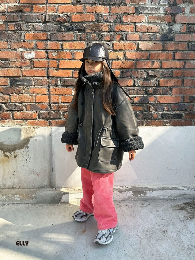 Ellymolly - Korean Children Fashion - #discoveringself - Pigment Leather Jumper - 8