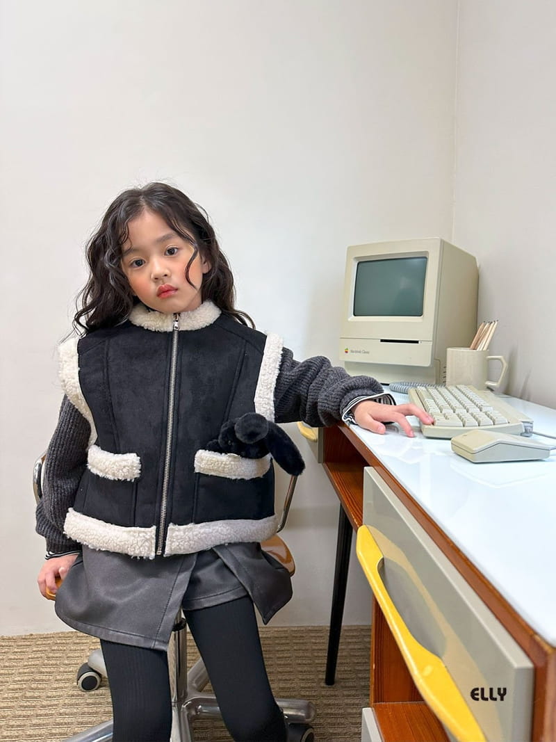 Ellymolly - Korean Children Fashion - #fashionkids - Pig Leather Skirt Short - 7