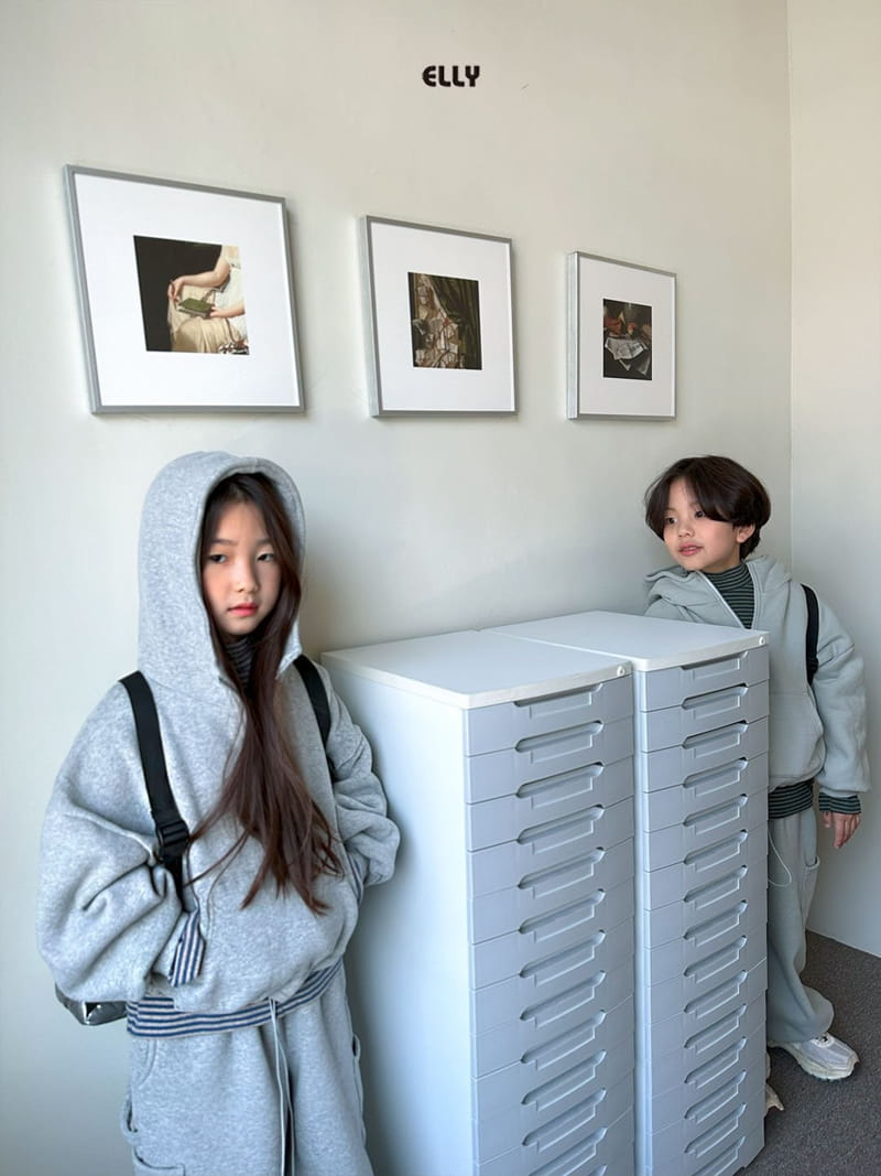 Ellymolly - Korean Children Fashion - #fashionkids - Warm Hoody Half Zip-up - 5