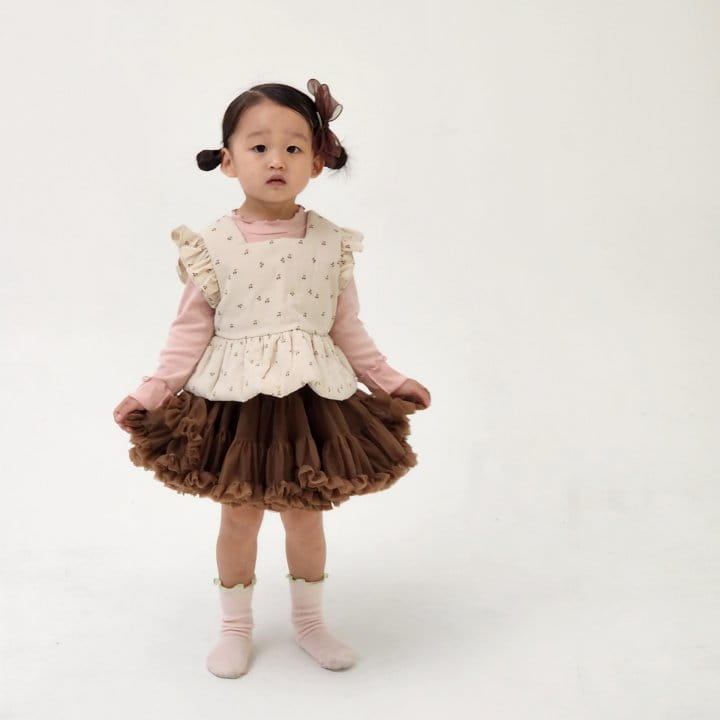 Flower J - Korean Children Fashion - #childrensboutique - Cherry Vest - 2