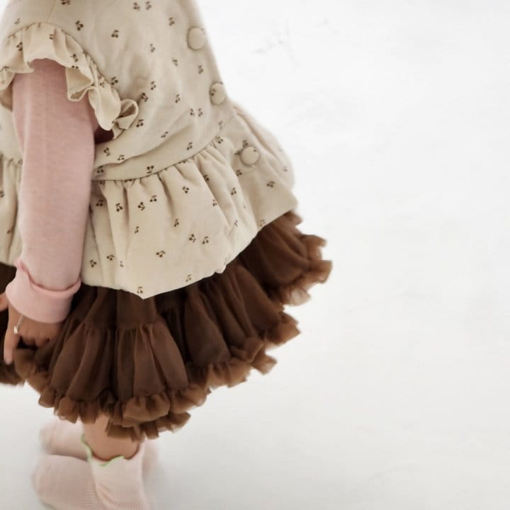 Flower J - Korean Children Fashion - #designkidswear - Cherry Vest - 4