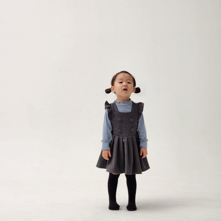 Flower J - Korean Children Fashion - #kidzfashiontrend - Warm Button One-piece - 11