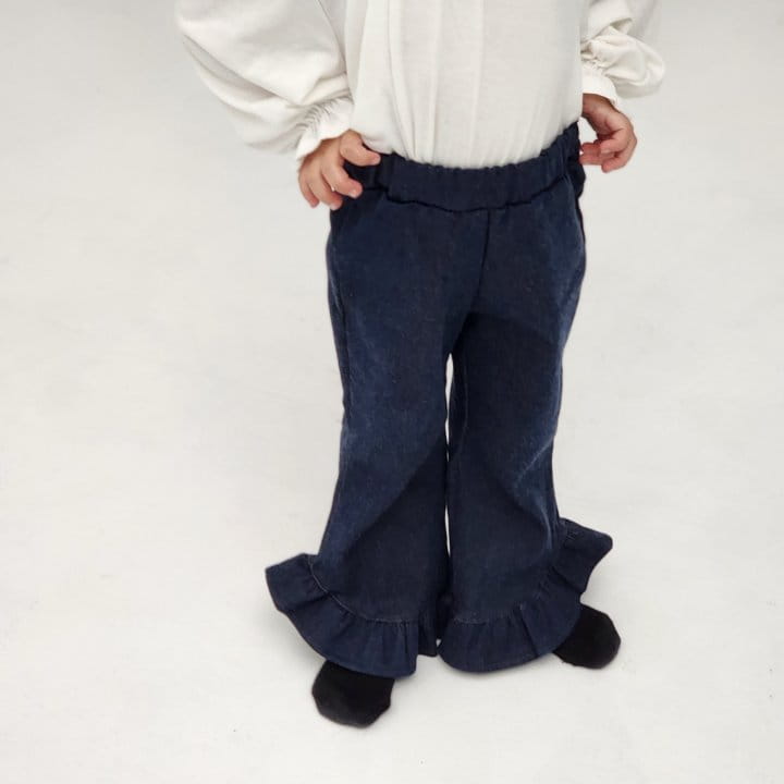 Flower J - Korean Children Fashion - #prettylittlegirls - Frill Jeans - 3