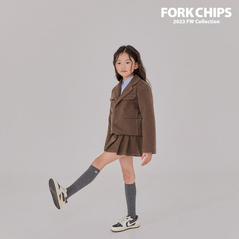 Fork Chips - Korean Children Fashion - #Kfashion4kids - Nuts Stitch Jacket - 5