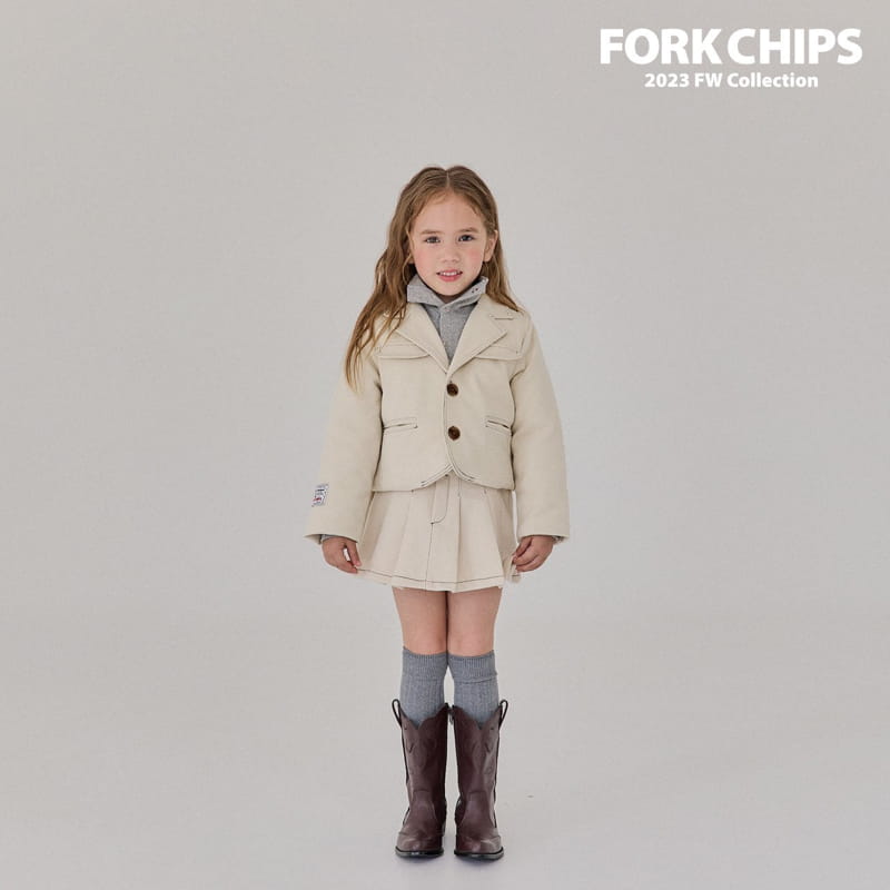 Fork Chips - Korean Children Fashion - #kidzfashiontrend - Nuts Stitch Skirt - 4