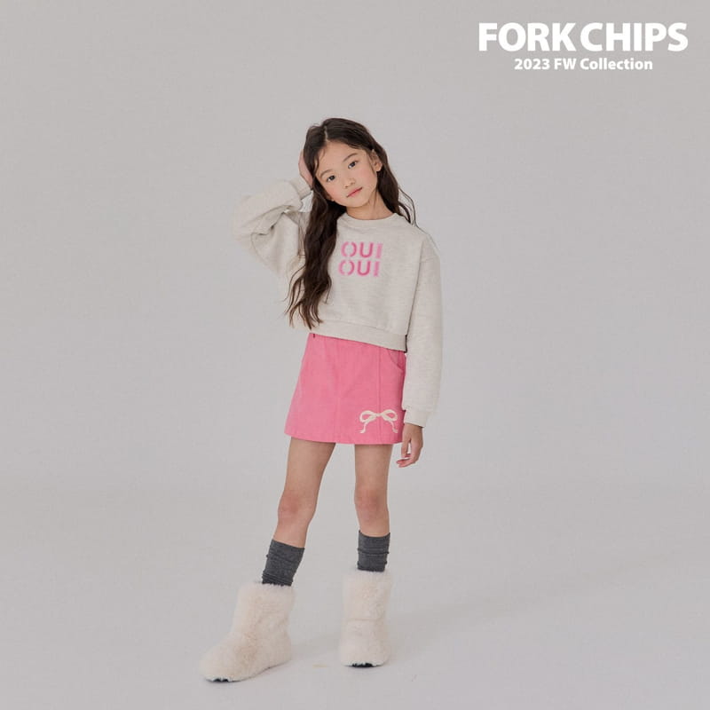 Fork Chips - Korean Children Fashion - #Kfashion4kids - Ribbon Mini Skirt - 3