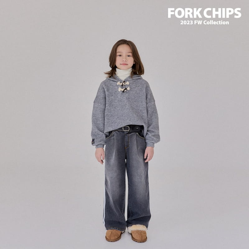 Fork Chips - Korean Children Fashion - #Kfashion4kids - Line Jeans - 7