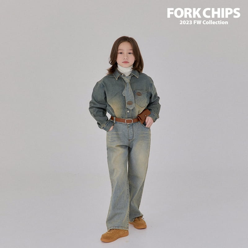 Fork Chips - Korean Children Fashion - #Kfashion4kids - Western Jeans - 6