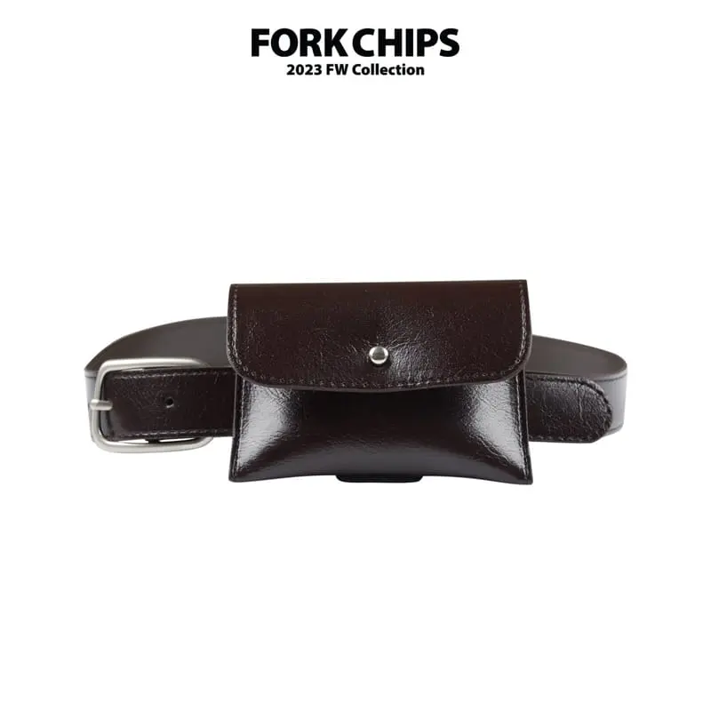 Fork Chips - Korean Children Fashion - #childofig - Leather Belt Bag - 4