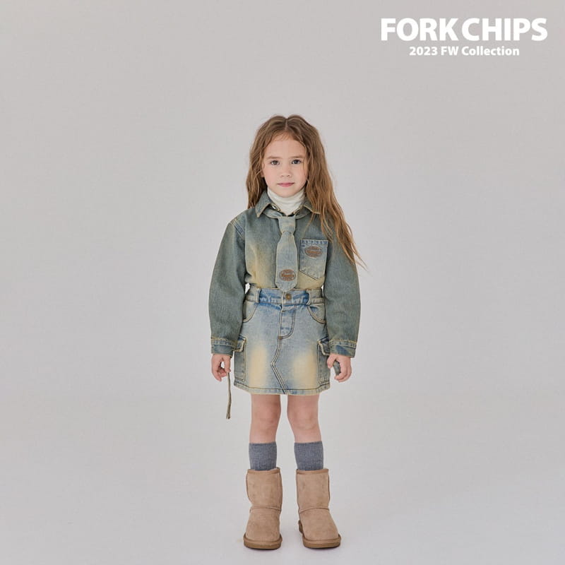 Fork Chips - Korean Children Fashion - #childofig - Root Neck Tie