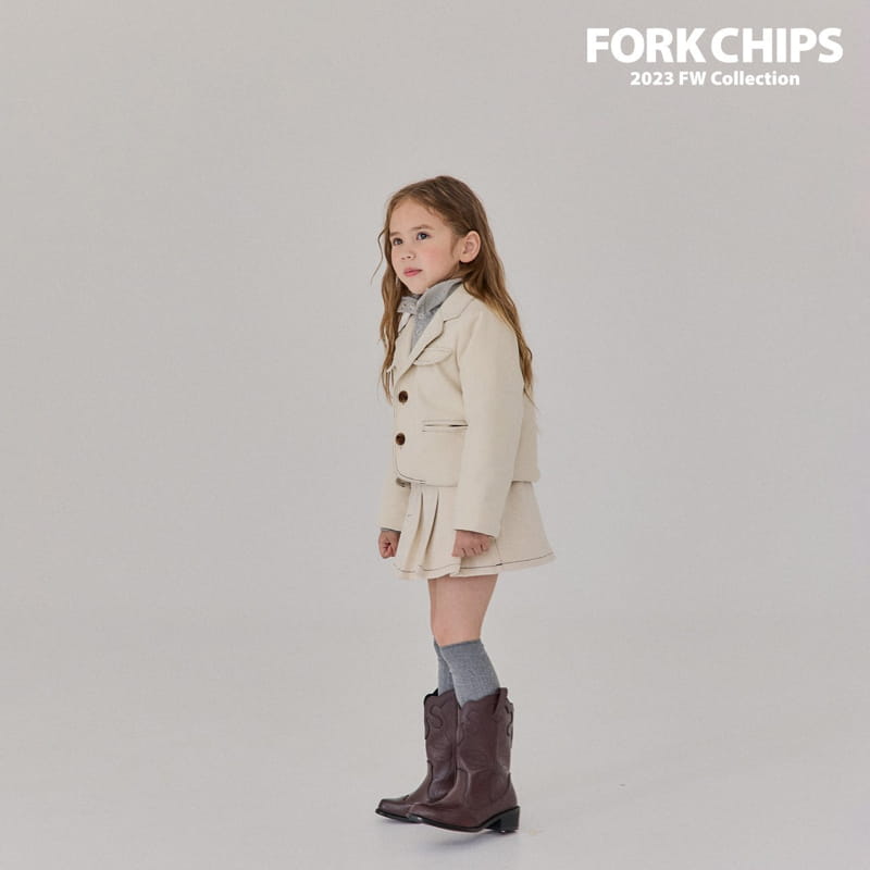 Fork Chips - Korean Children Fashion - #childofig - Nuts Stitch Skirt - 12
