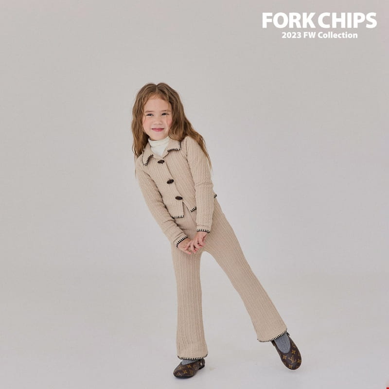 Fork Chips - Korean Children Fashion - #childofig - Chain Knit Cardigan - 10