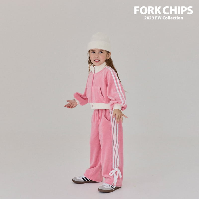 Fork Chips - Korean Children Fashion - #childofig - Kitch Velvet Zip-up - 12