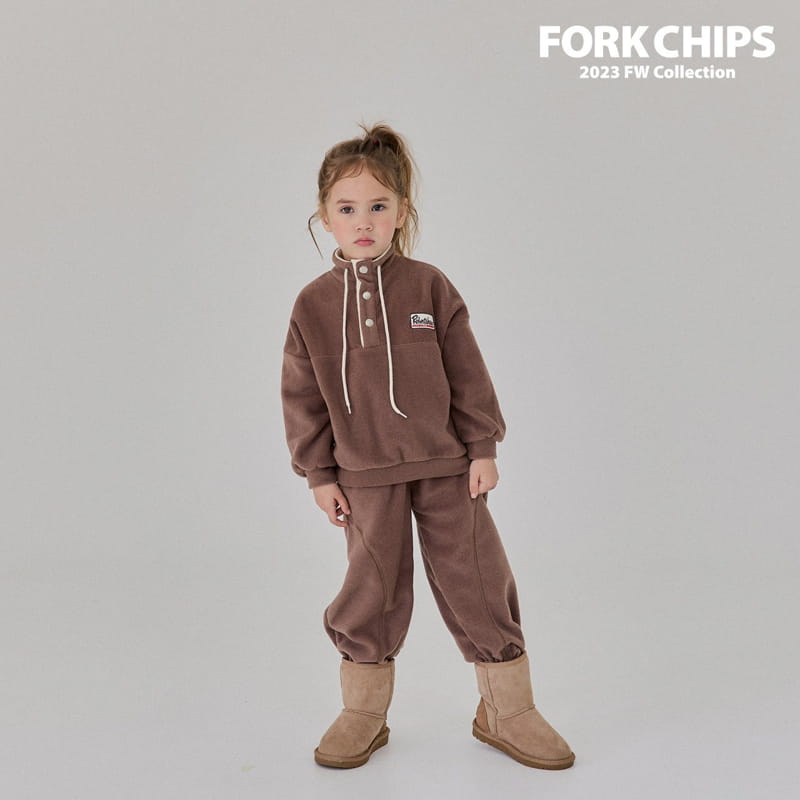 Fork Chips - Korean Children Fashion - #prettylittlegirls - Round Snap Sweatshirt - 4