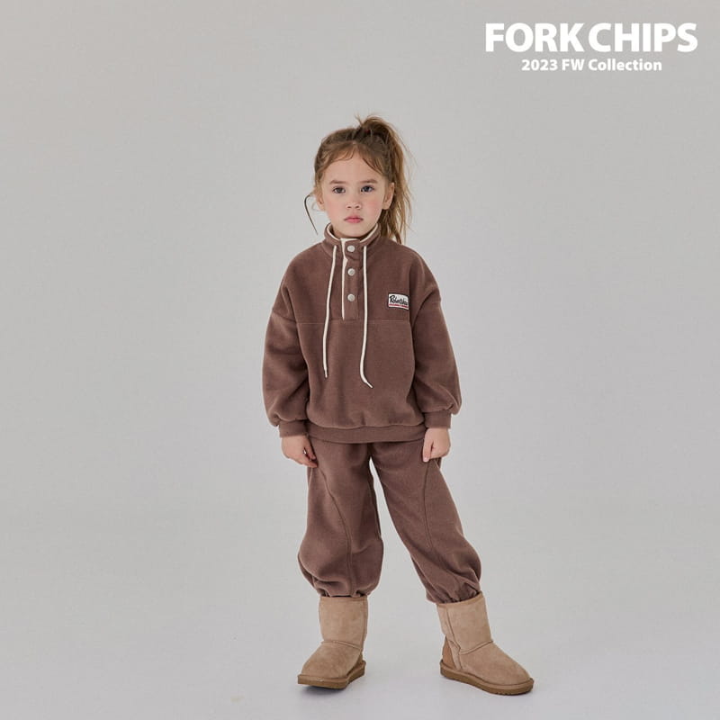 Fork Chips - Korean Children Fashion - #childofig - Round Snap Sweatshirt - 5