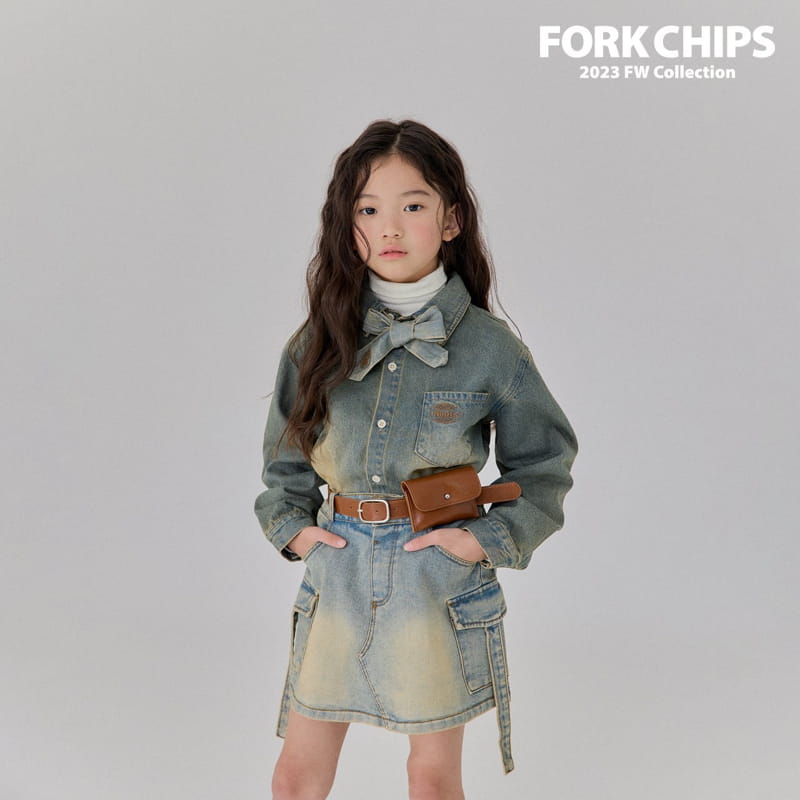Fork Chips - Korean Children Fashion - #childrensboutique - Root Neck Tie - 2