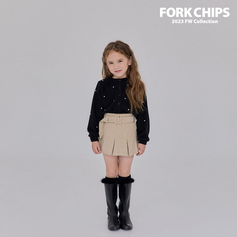 Fork Chips - Korean Children Fashion - #childrensboutique - Pearl Crop Cardigan - 12