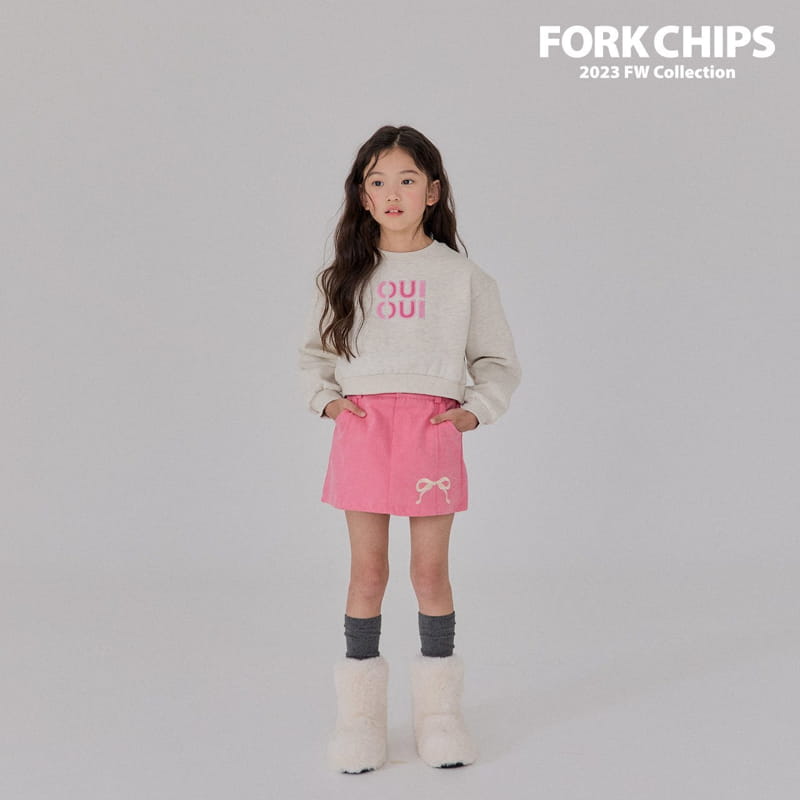 Fork Chips - Korean Children Fashion - #childrensboutique - Ribbon Mini Skirt - 10