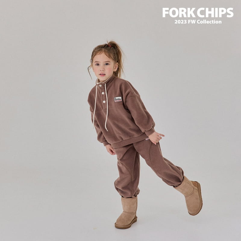 Fork Chips - Korean Children Fashion - #childrensboutique - Round Snap Sweatshirt - 6