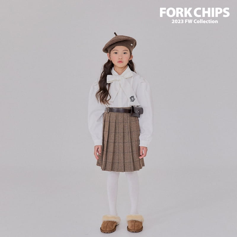 Fork Chips - Korean Children Fashion - #childrensboutique - Half Pleats Skirt - 2