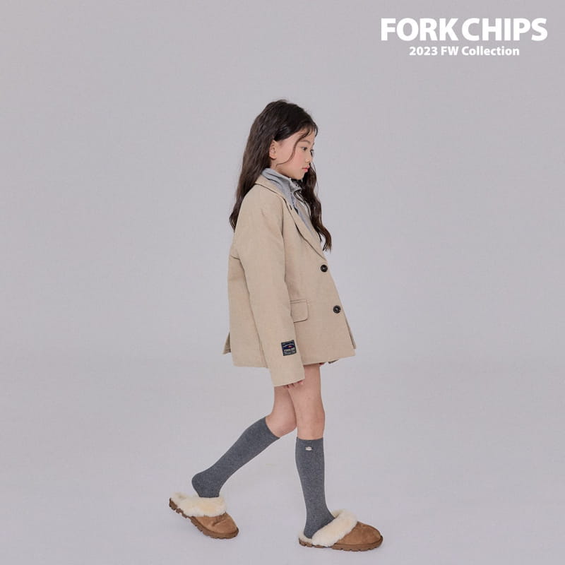 Fork Chips - Korean Children Fashion - #designkidswear - Cash Button Jacket - 2
