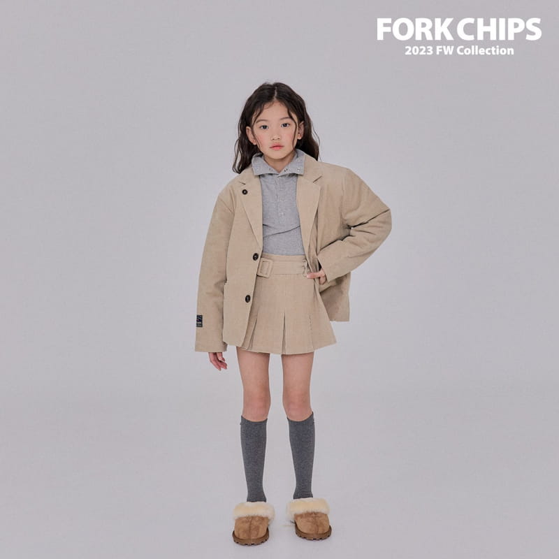 Fork Chips - Korean Children Fashion - #designkidswear - Cash Belt Skirt