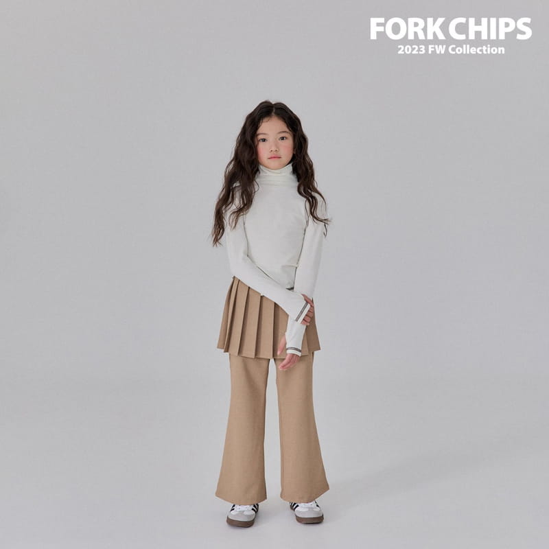 Fork Chips - Korean Children Fashion - #designkidswear - Open Turtleneck Tee - 8