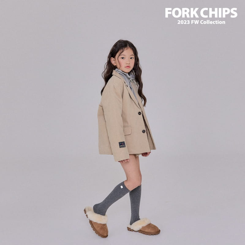Fork Chips - Korean Children Fashion - #discoveringself - Cash Button Jacket - 3