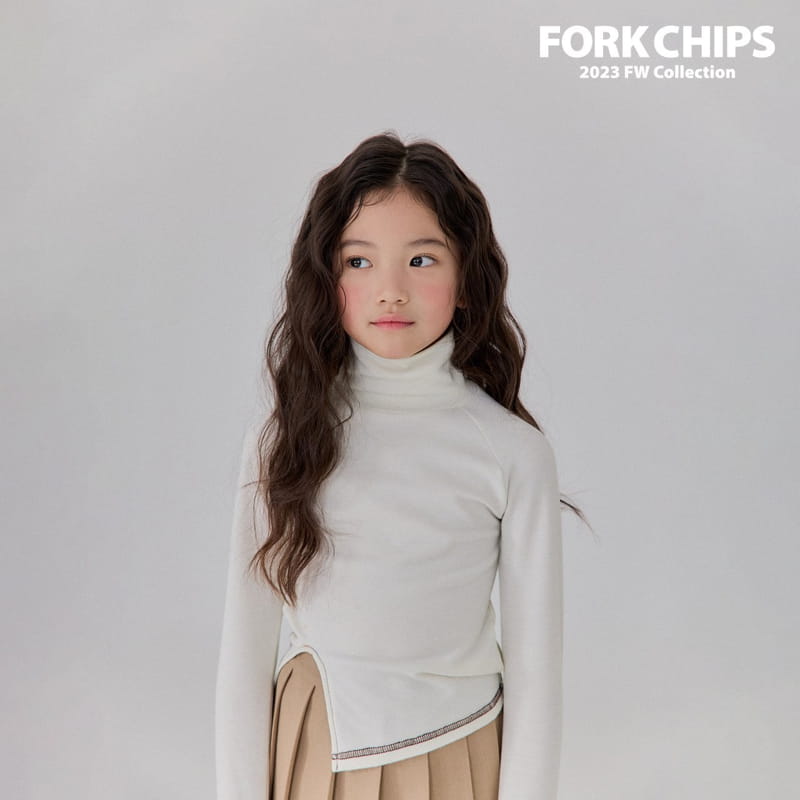 Fork Chips - Korean Children Fashion - #discoveringself - Open Turtleneck Tee - 9