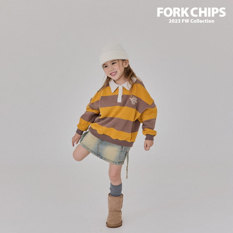 Fork Chips - Korean Children Fashion - #discoveringself - Nude St Sweatshirt - 5
