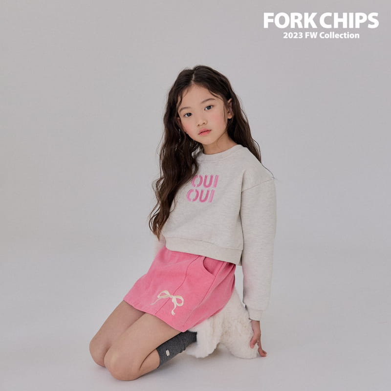 Fork Chips - Korean Children Fashion - #discoveringself - Oui Sweatshirt - 11