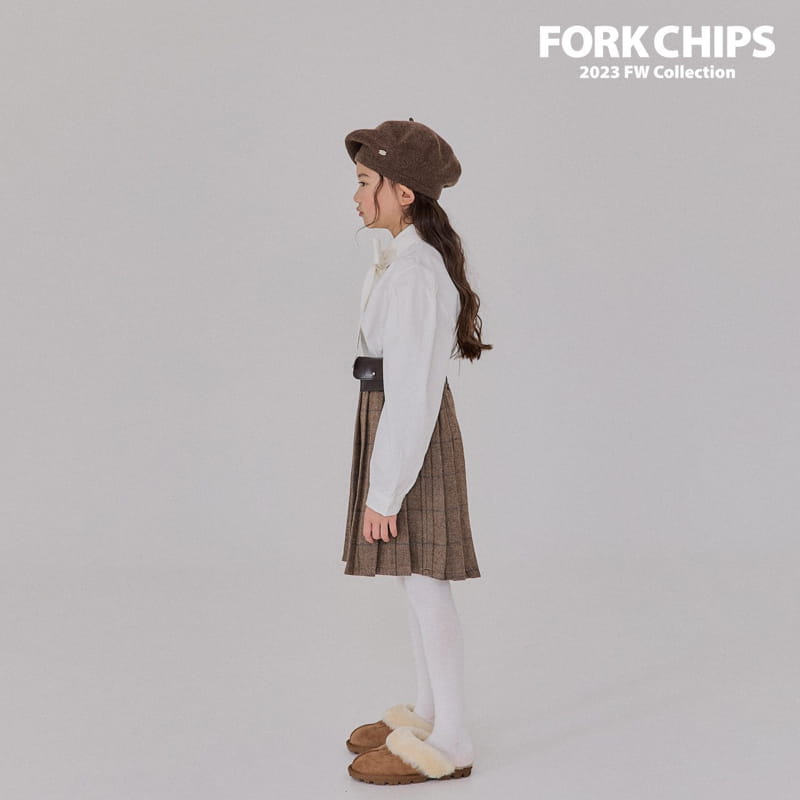 Fork Chips - Korean Children Fashion - #designkidswear - Half Pleats Skirt - 4