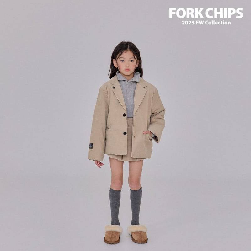 Fork Chips - Korean Children Fashion - #discoveringself - Cash Button Jacket - 4