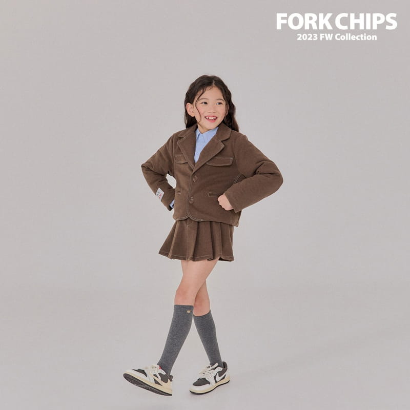 Fork Chips - Korean Children Fashion - #fashionkids - Nuts Stitch Jacket