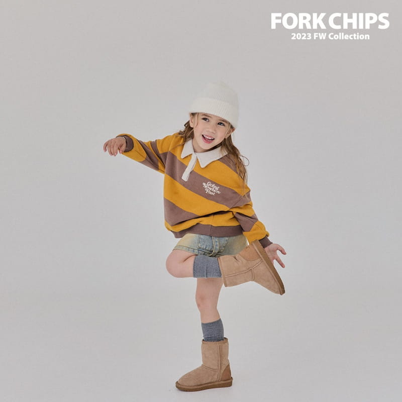 Fork Chips - Korean Children Fashion - #fashionkids - Nude St Sweatshirt - 6