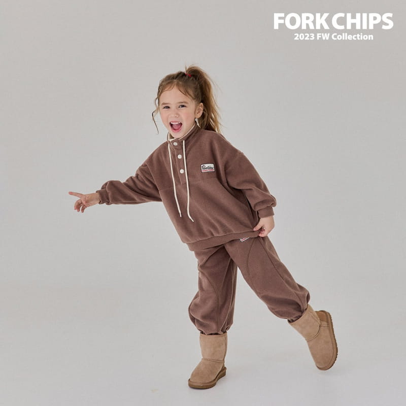 Fork Chips - Korean Children Fashion - #fashionkids - Round Snap Sweatshirt - 9