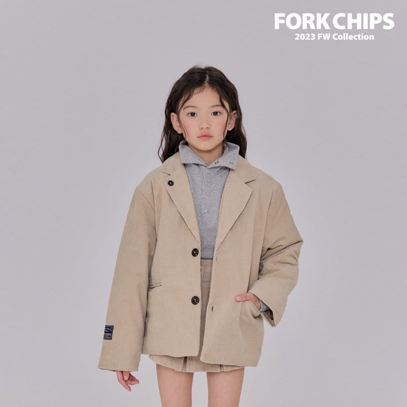 Fork Chips - Korean Children Fashion - #kidsshorts - Cash Button Jacket - 5