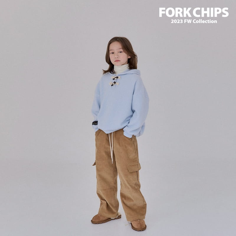 Fork Chips - Korean Children Fashion - #kidsshorts - Dubble Hoody Tee - 10
