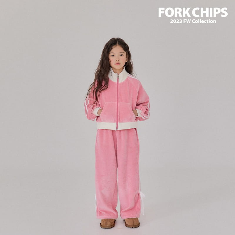 Fork Chips - Korean Children Fashion - #fashionkids - Kitch Velvet Zip-up - 4