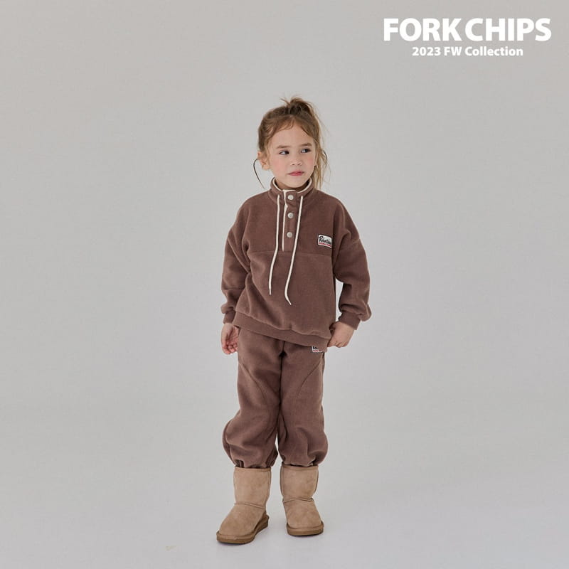 Fork Chips - Korean Children Fashion - #kidsshorts - Round Snap Sweatshirt - 10