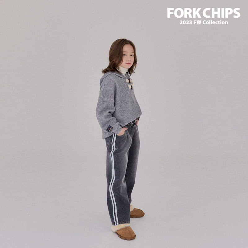 Fork Chips - Korean Children Fashion - #fashionkids - Line Jeans - 4