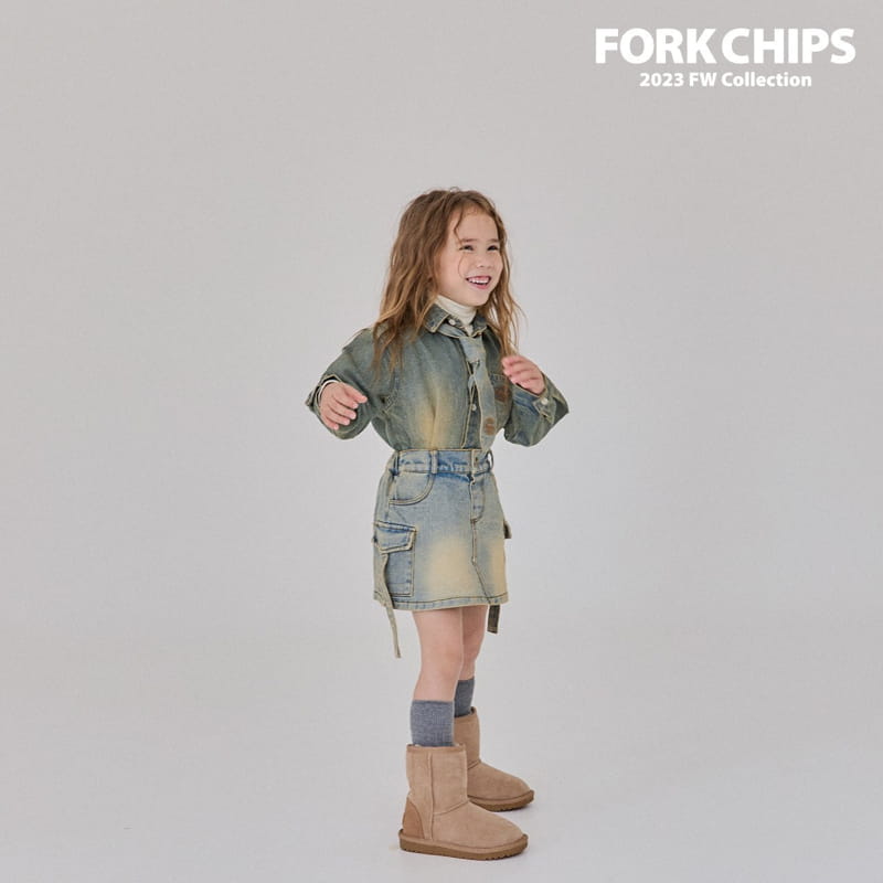 Fork Chips - Korean Children Fashion - #kidsstore - Root Neck Tie - 7