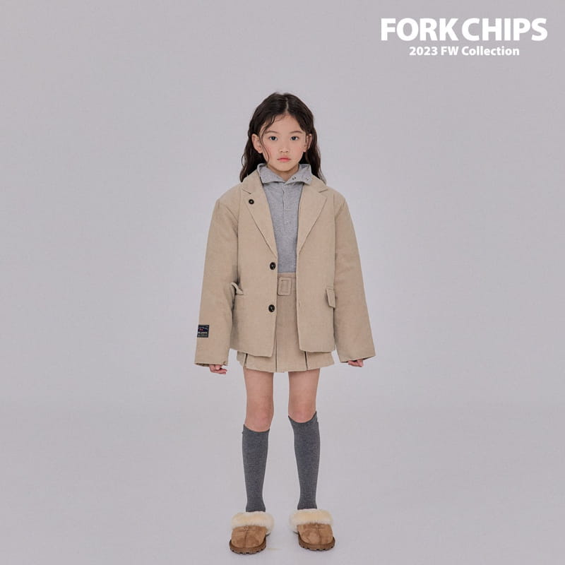 Fork Chips - Korean Children Fashion - #kidsstore - Cash Button Jacket - 6